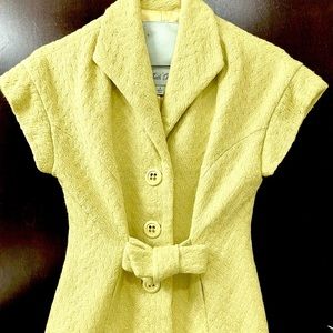 Beth Bowley Vintage Style Yellow Blazer with Belt